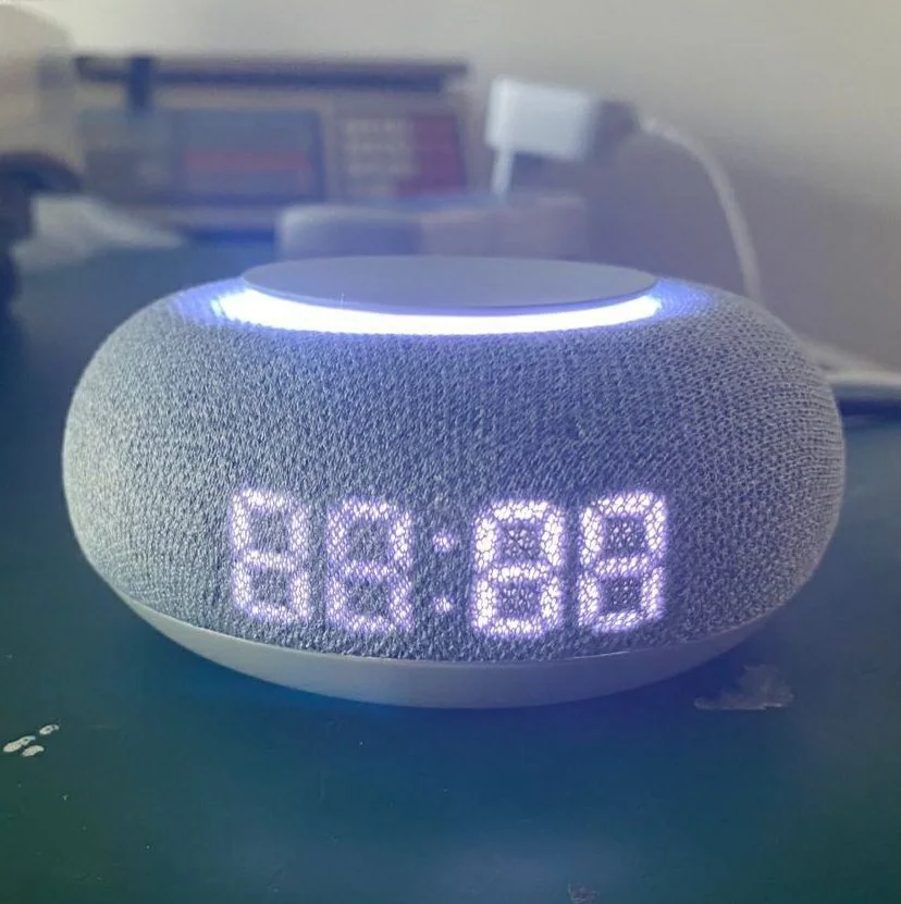 Capsula Mini smart speaker with LED clock