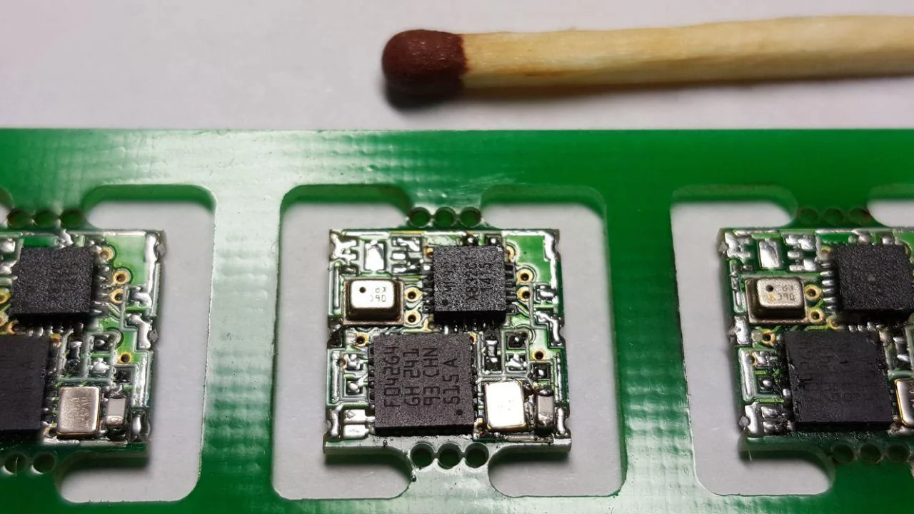 10 by 10 millimeter STM32 IMU tracker boards